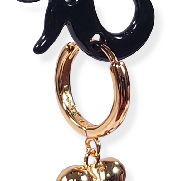 Heart Shape Plating Sterling Silver 14K Gold Plated Gold Plated Drop Earrings - Picture 3 of 4